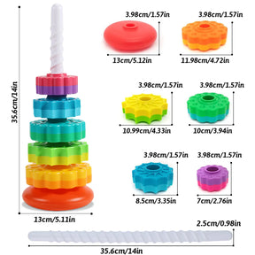 Brinquedos coloridos para crianças torre bebê de empilhamento - Brinquedos Kids