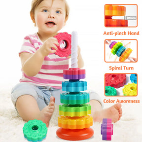 Brinquedos coloridos para crianças torre bebê de empilhamento - Brinquedos Kids