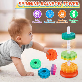 Brinquedos coloridos para crianças torre bebê de empilhamento - Brinquedos Kids